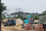 Bãi vật liệu xây dựng có dấu hiệu hoạt động không phép ở xã Nam Phù