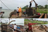 Hà Nội: Xử lý nhiều phương tiện thủy gắn thiết bị khai thác cát