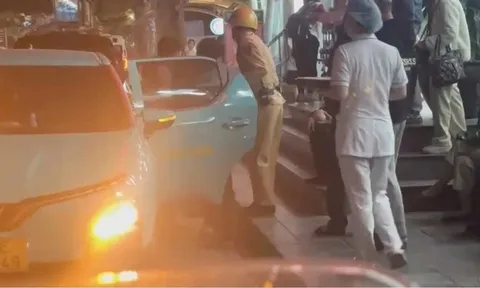 CSGT Hà Nội mở đường cho tài xế chở sản phụ đi cấp cứu