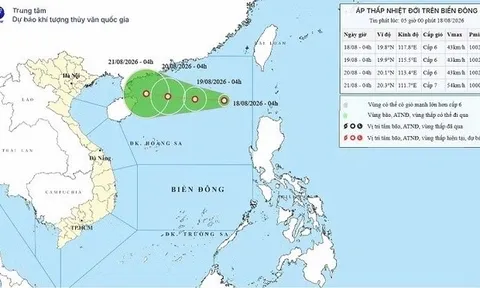 Biển Đông có áp thấp nhiệt đới