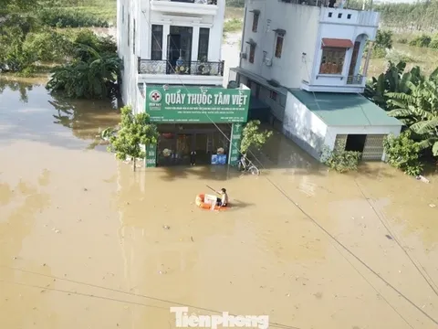 Nước lũ bắt đầu rút, Bắc Ninh còn hơn 15.000 hộ bị cô lập