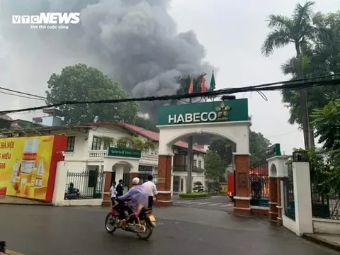 Cháy lớn tại Nhà máy Bia Hà Nội Habeco